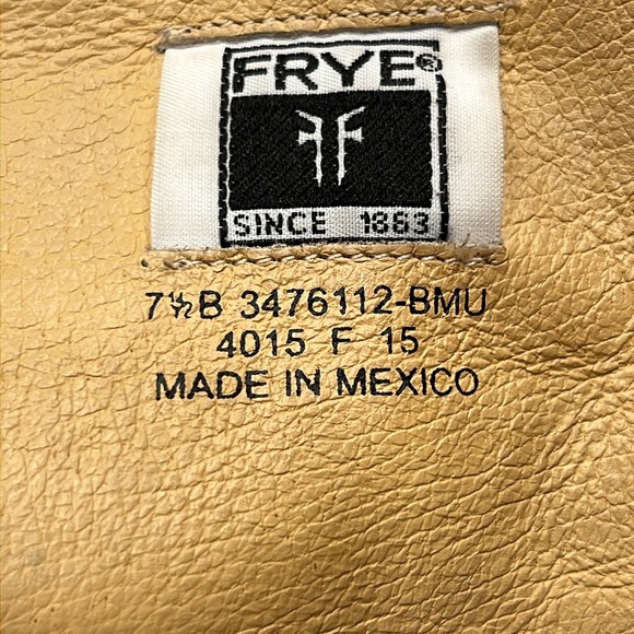 Mollie Button Frye Leather Boots Black& Brown Size 7.5 B - Picture 7 of 13